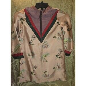 Scotch & Soda R’Belle Girls Dress Sz 10/140 Pink Floral Zip Tunic Holiday Party